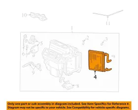 399160 ACURA Rear Hvac Heater Core Front Mdx #3