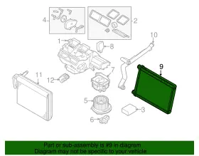 64-11-9-190-595 BMW Heater Core 328I #2