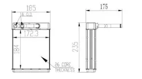 686696213803 COMPONENTSPLUS Front Hvac Heater Core F53 F59