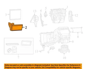 68038538AA DODGE Rear Hvac Heater Core Front Journey #3