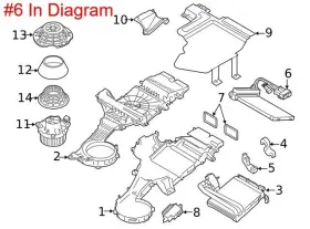 DV6Z-18478-A FORD Hvac Heater Core Rear Transit Connect #3