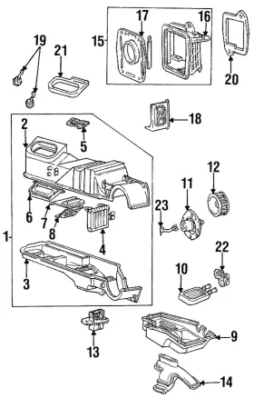 H2MZ-18476-W FORD Heater Core Windstar