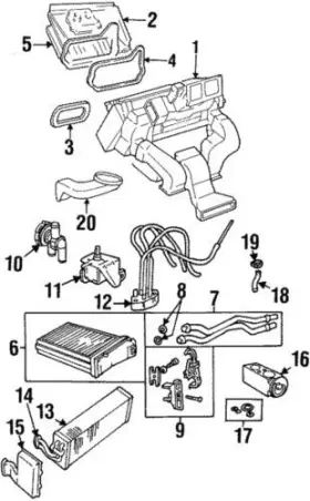 9200590 GM Heater Inlet Outlet Pipe Kit Cadillac Catera