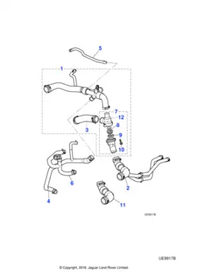 XR852025 JAGUAR Heater Hose #2
