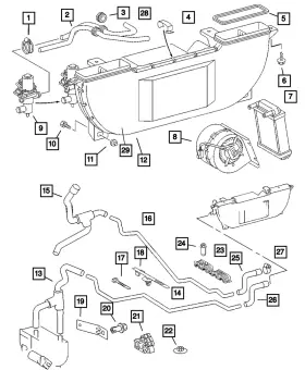 05133586AA MOPAR Heater Core 2500