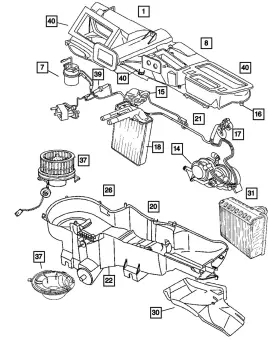 5066555AB MOPAR Heater Core Kit Liberty