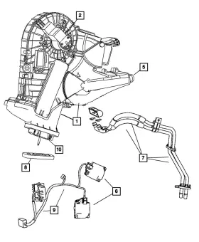 Mopar 5183149ab Genuine 2006-2008 Town And Country Grand Caravan Heater Core Tube
