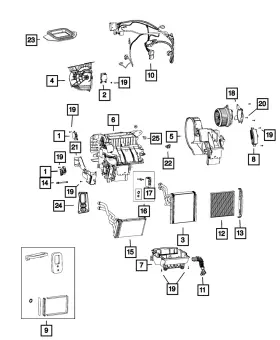 68223043AA MOPAR Heater Core