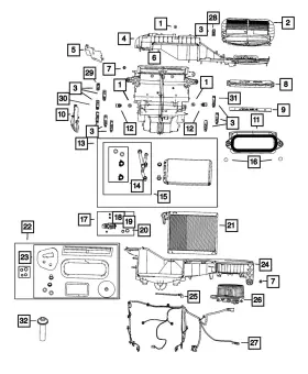 68542650AB MOPAR Heater Core #3