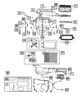 68640874AB MOPAR Heater Core