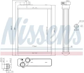 70231 NISSENS NORTH AMERICA Heater Core