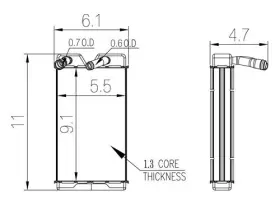 96121 TYC Hvac Heater Core #2
