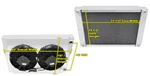 Qr Champion 1 Row 25x16" Dual Pass Drag Racing Radiator,shroud,10" Fans,1.25,1.5. Fixed Price $1229.25.