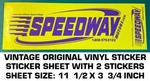 Speedway Motors Speed Shop - Vintage Original Vinyl Decal Sticker Sheet Racing. Fixed Price $8.79.
