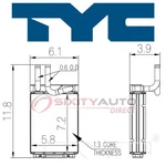 Tyc 96124 Hvac Heater Core For 94609 9010142 5469877 399210 Heating Air Ls. Fixed Price $76.36.