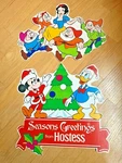 Vintage Disney Seasons Greetings From Hostess Displays - Iit Continental Baking. Fixed Price $14.95.