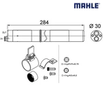 Dryer, Air Conditioning Mahle Ad 251 000s For Audi. Fixed Price $56.70.