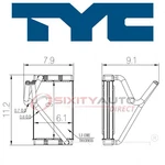 Tyc 96119 Hvac Heater Core For 94615 9010121 3025322 Heating Air Eh. Fixed Price $85.33.
