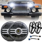 For 2008-2016 Jeep Patriot Pair 7" Inch Round Led Halo Chrome Housing Headlights. Fixed Price $99.99.
