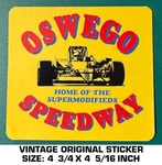 Oswego Speedway Home Of The Supermodifieds- Vintage Original Decal Sticker. Fixed Price $8.79.